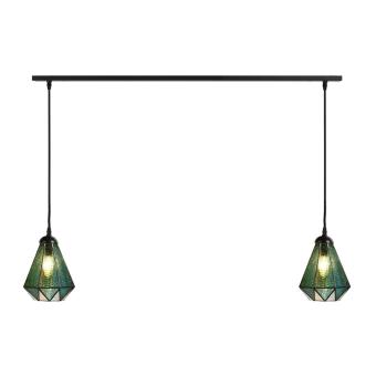 2 x Tiffany Arata Green aan plafondbalk