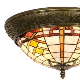 Tiffany plafondlamp Wyber Rand