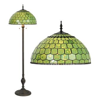 Tiffany Vloerlamp 6042 Ø 51x165 cm Groen Glas