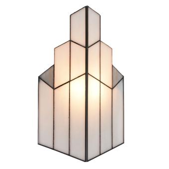 Wandlamp Tiffany 6121 - 36x4x21 cm Wit Glas