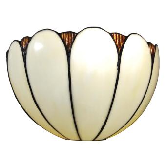 Wandlamp Tiffany 6145 - 31x15x21 cm Beige Glas