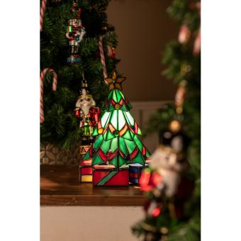 Tiffany Tafellamp Kerstboom 9348 - 17x17x23 cm Groen Glas