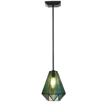 Tiffany Lampe de Plafond Arata Green Pendel