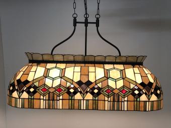 Tiffany biljartlamp leestafellamp Geo