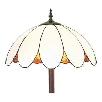 Tiffany Vloerlamp 6148 Ø 46x166 cm Wit Kunststof Glas