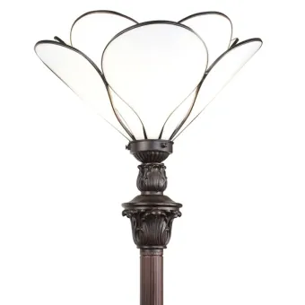 Tiffany Vloerlamp 6219 Ø 31x183 cm Wit Glas 