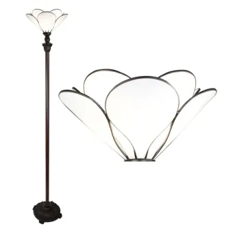 Tiffany Vloerlamp 6219 Ø 31x183 cm Wit Glas 