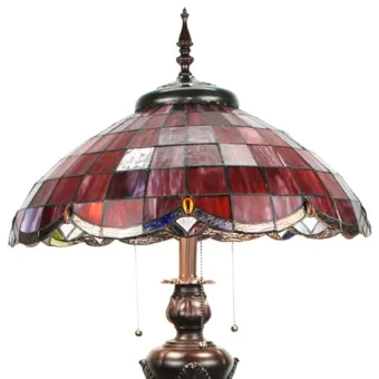 Tiffany Vloerlamp 6291 - 166 cm Rood Glas Kunststof