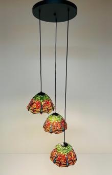 Tiffany hanglamp Dragonfly C  25 Triple Round