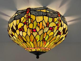 Tiffany plafondlamp Dragonfly Green 50  80