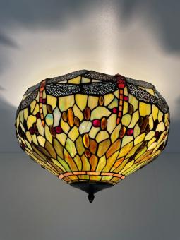 Tiffany plafondlamp Dragonfly Green  50 Flow