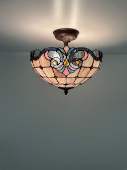 Tiffany plafondlamp Kingston 40/Flow