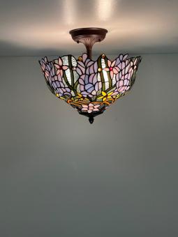 Tiffany plafondlamp Malaga Flow