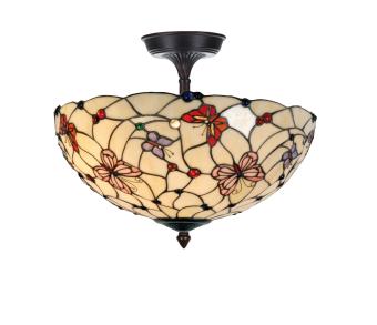 Tiffany plafondlamp Ø 50cm Papillon Flow