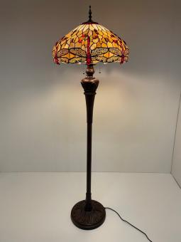 Tiffany vloerlamp Libelle 50 Deluxe