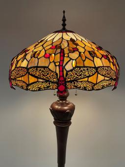 Tiffany vloerlamp Libelle 50 Deluxe