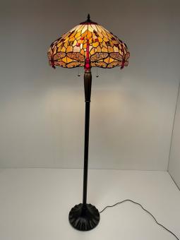 Tiffany vloerlamp Ø49cm Beige Dragonfly 5951