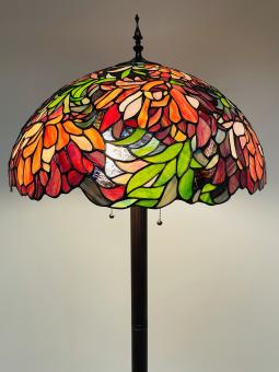 Tiffany vloerlamp Peony 50 Straight