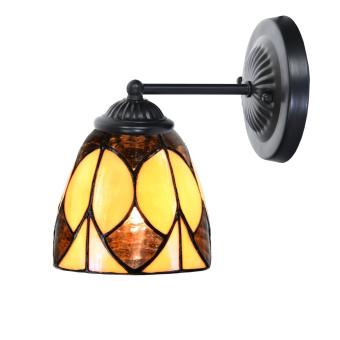 Tiffany wandlamp zwart met Parabola Small