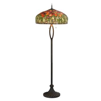 Tiffany Vloerlamp 6041 Ø 56x165 cm Groen Oranje Glas Tulpen