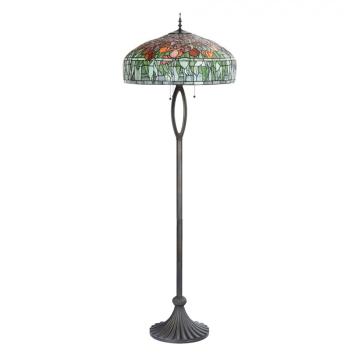 Tiffany Vloerlamp 6041 Ø 56x165 cm Groen Oranje Glas Tulpen