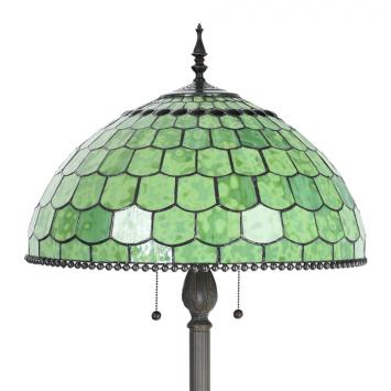 Tiffany Vloerlamp 6042 Ø 51x165 cm Groen Glas