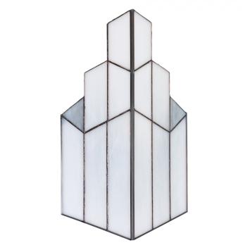 Wandlamp Tiffany 6121 - 36x4x21 cm Wit Glas