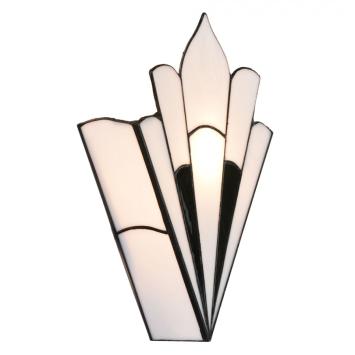 Wandlamp Tiffany 6122 - 36x3x21 cm Wit Glas