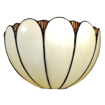 Wandlamp Tiffany 6145 - 31x15x21 cm Beige Glas