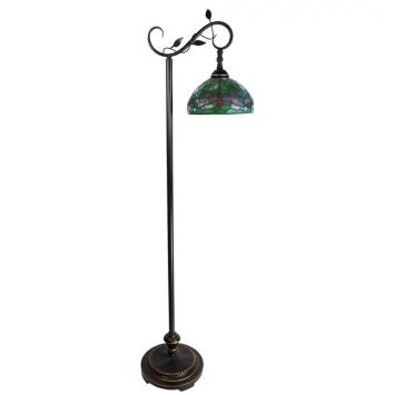 Tiffany Vloerlamp 6242 - 152 cm Groen Bruin Glas Rond