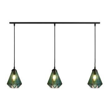 3 x Tiffany Arata Green aan plafondbalk