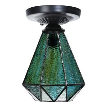 Plafonnier Tiffany noir avec Arata Green