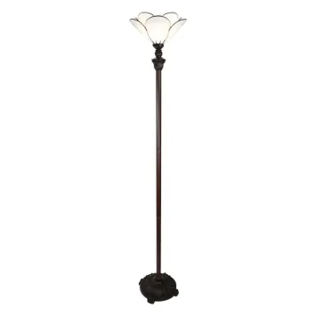 Tiffany Vloerlamp 6219 Ø 31x183 cm Wit Glas 