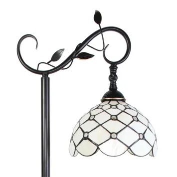 Tiffany Vloerlamp 6244-  152 cm Bruin Beige Glas