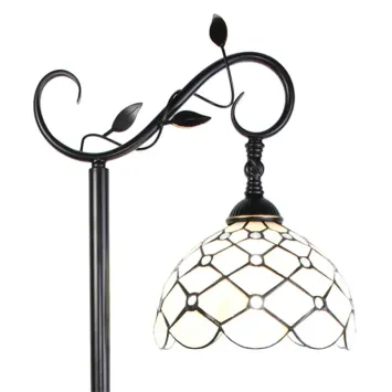 Tiffany Vloerlamp 6244-  152 cm Bruin Beige Glas