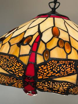 Tiffany hanglamp Ø 40cm Beige Dragonfly