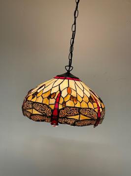 Tiffany hanglamp Ø 40cm Beige Dragonfly