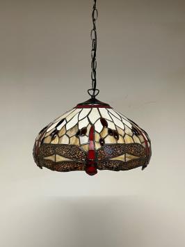 Tiffany hanglamp Ø 40cm Beige Dragonfly