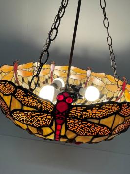 Tiffany hanglamp Ø 49cm Beige Dragonfly 8842