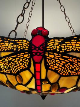 Tiffany hanglamp Ø 49cm Beige Dragonfly 8842