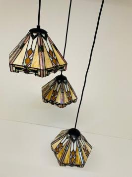 Tiffany hanglamp Wyber 25 Triple Round