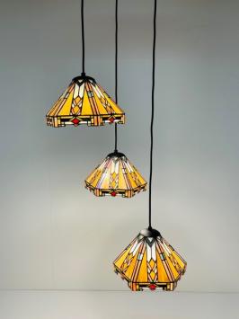 Tiffany hanglamp Wyber 25 Triple Round