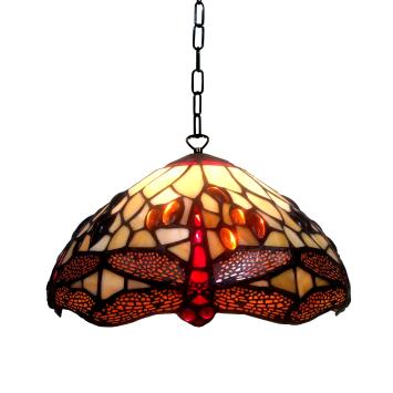 Tiffany Hanglamp Ø30cm Beige Dragonfly