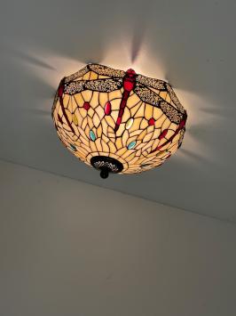 Tiffany plafondlamp Dragonfly 40-80