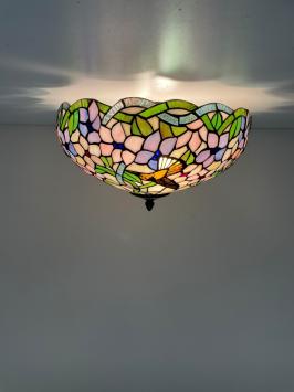 Tiffany plafondlamp 40cm Hummingbird