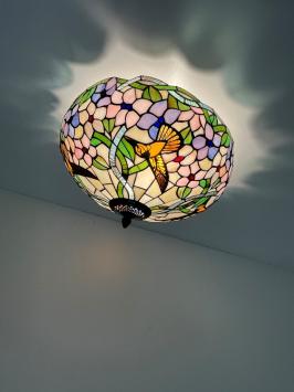 Tiffany plafondlamp 40cm Hummingbird