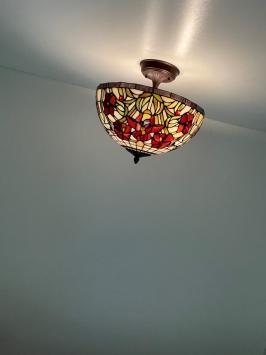 Tiffany plafondlamp Malta 40 Flow