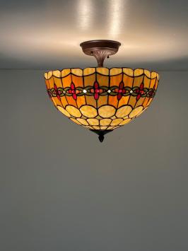 Tiffany plafondlamp Cherry 40 / Flow