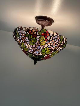 Tiffany plafondlamp Gibraltar Flow