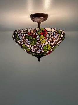 Tiffany plafondlamp Gibraltar Flow